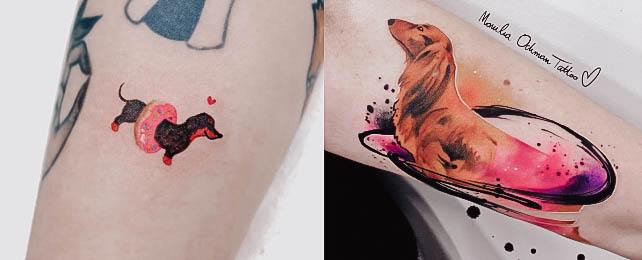 Top 100 Best Dachshund Tattoos For Women - Wiener Dog Design Ideas