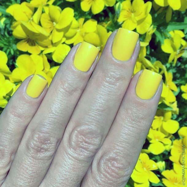 Daffodil Bright Yellow Nails For Women