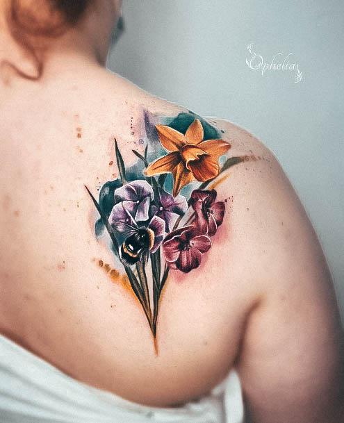 Daffodil Womens Tattoo Designs