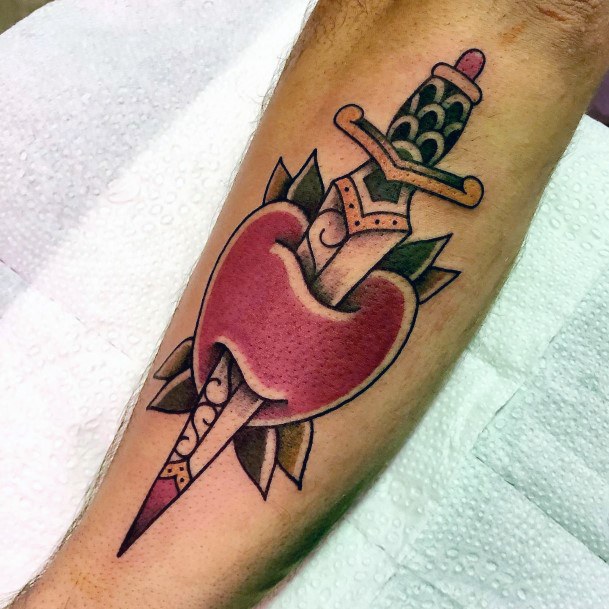 Dagger Heart Womens Tattoo Designs