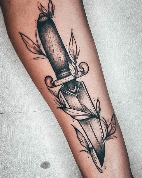 Dagger Tattoo For Ladies