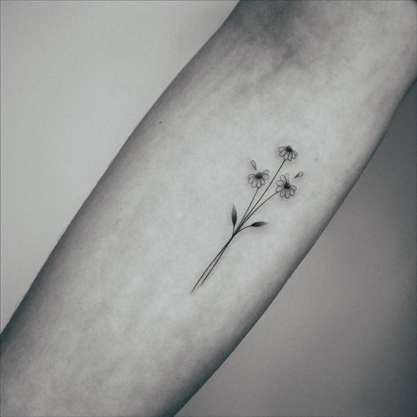 Daisy Girls Tattoo Ideas Inner Arm