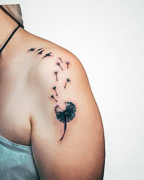 Dandelion Tattoo Designs For Women