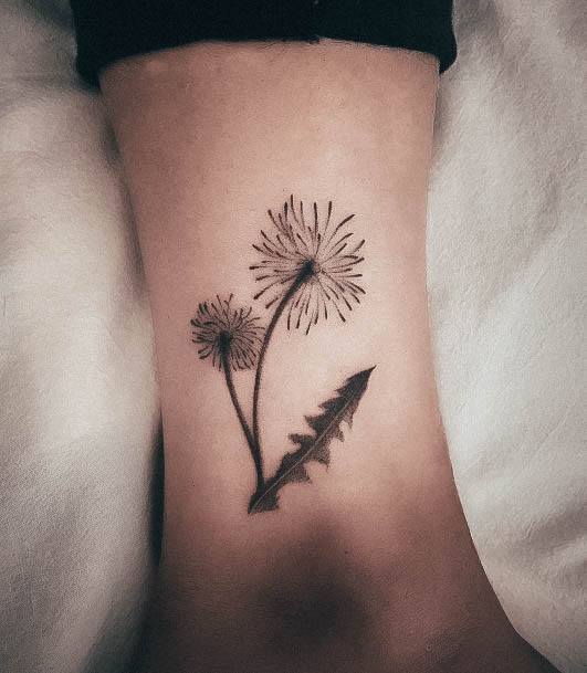 Dandelion Tattoo For Ladies