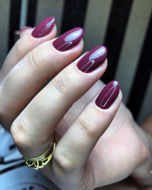 Dark Berry November Nail Polish Art