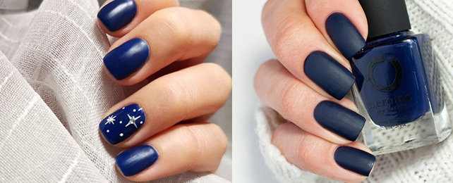 Top 100 Best Dark Blue Matte Nails For Women – Deep Fingernail Ideas