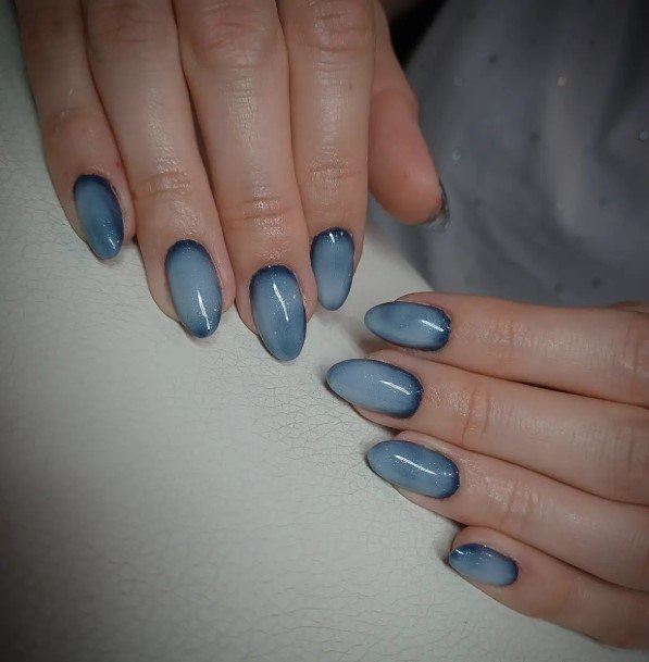 Dark Blue Ombreic Womens Dark Blue Ombre Nail Designs