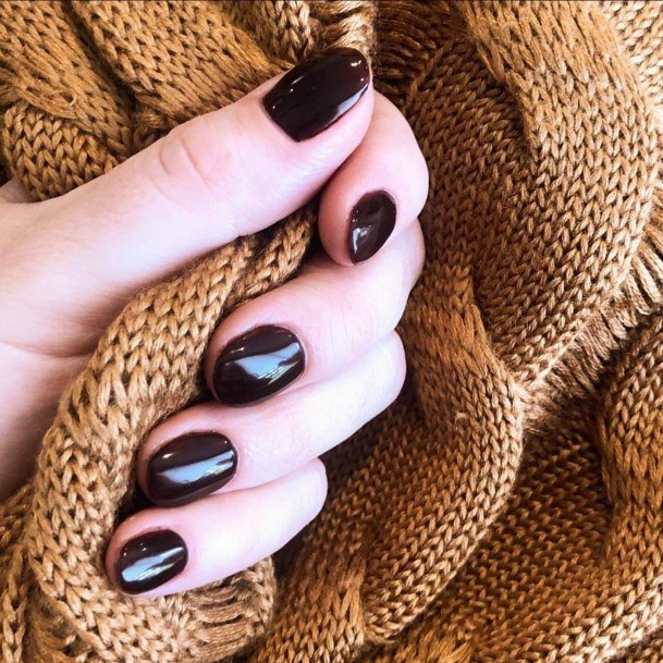 Dark Brown Girls Nail Ideas