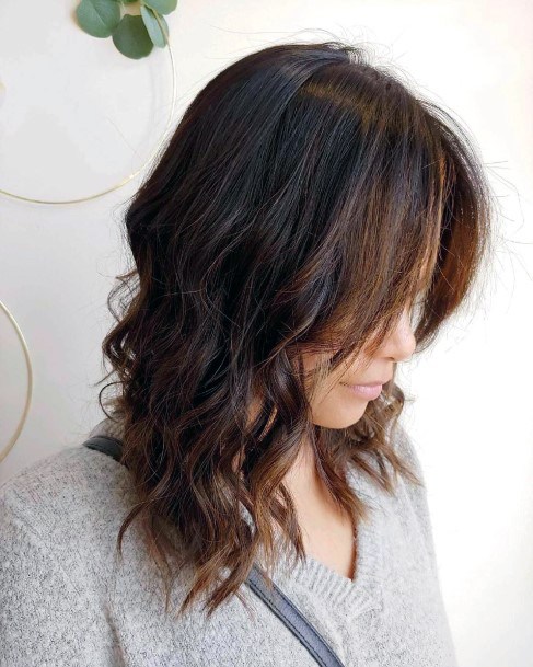 Dark Brown Hair With Subtle Warm Auburn Highlights For Women