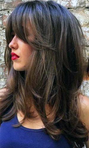 Dark Brown Hairstyles With Long Fringe Hairstyle Ideas For Sophisticated Women