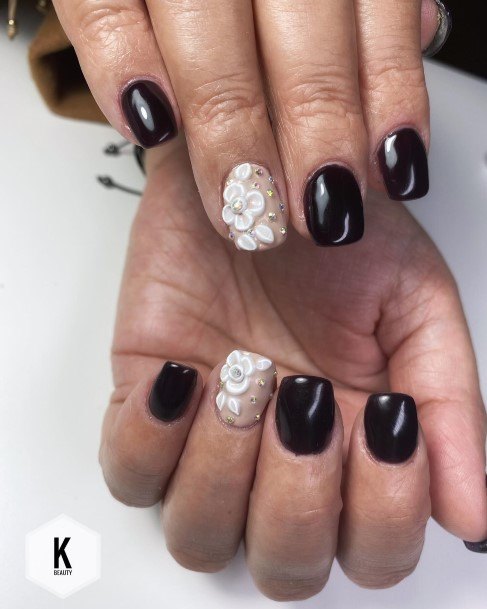 Dark Brown Nail For Ladies