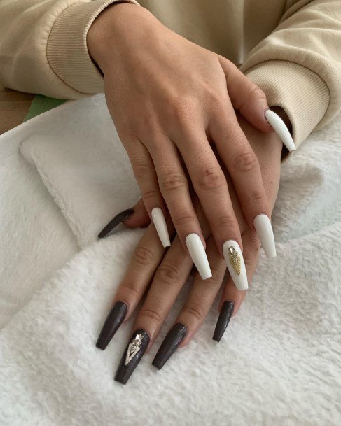 Dark Brown Womens Nail Designs