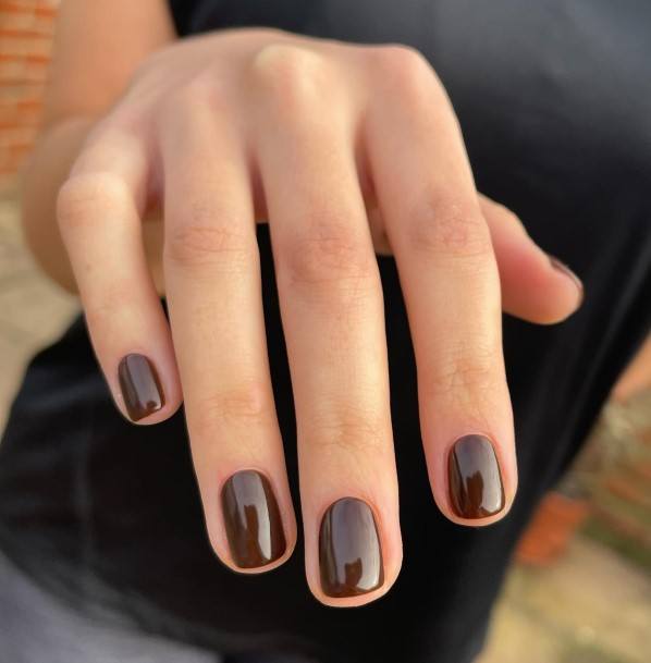 Dark Brownic Womens Dark Brown Nail Designs