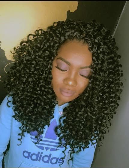 Dark Curls Crochet Hairstyles For Black Women