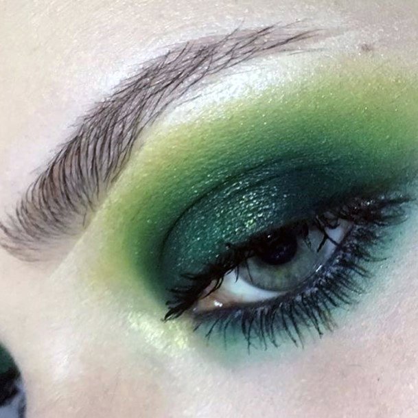 Dark Green Ombre Effect Dark Green Eyeshadow