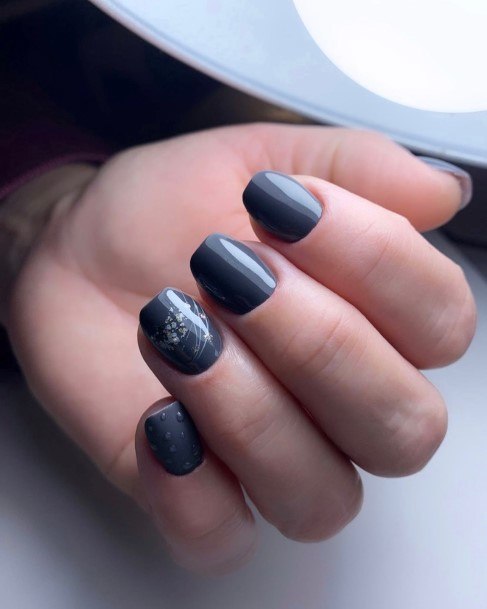 Dark Grey Nail Design Inspiration For Women