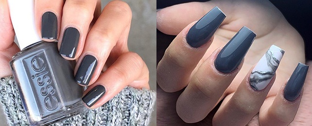 Top 100 Best Dark Grey Nails For Women – Neutral Design Ideas