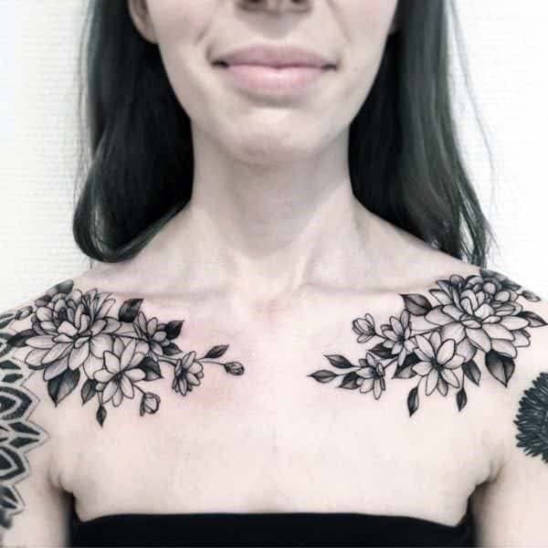 Top 110 Best Collarbone Tattoo Ideas For Women - Cool Clavicle Designs