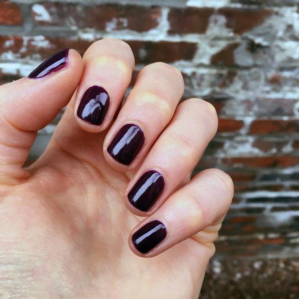 Dark Jam Colored Dark Purple Nails Women