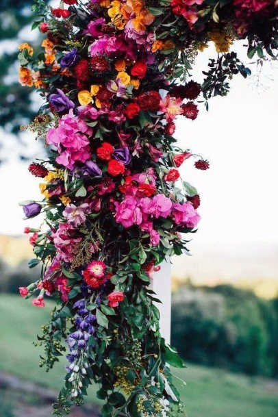 Dark June Wedding Flowers