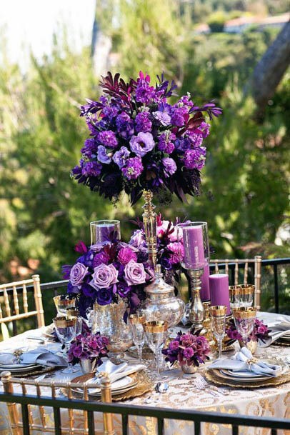 Dark Lavendar Purple Wedding Flowers