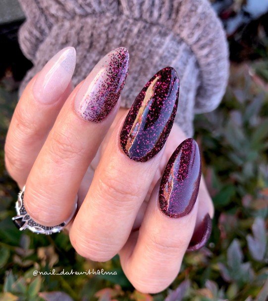 Dark Maroon Nail For Ladies