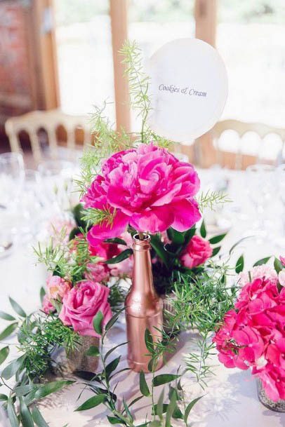 Dark Pink Wedding Flowers