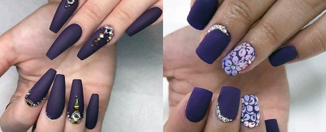 Top 50 Best Dark Purple Nails For Women – Fingernail Design Ideas