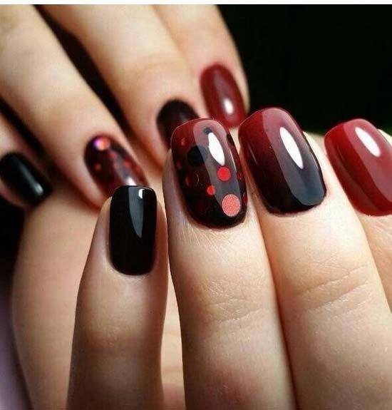 Dark Red Womens Nails