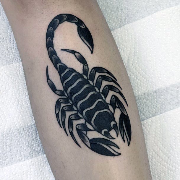 Dark Scorpion Tattoo Womens Arms