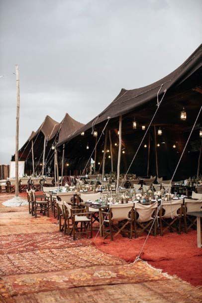 Dark Toned Wedding Tent Decors