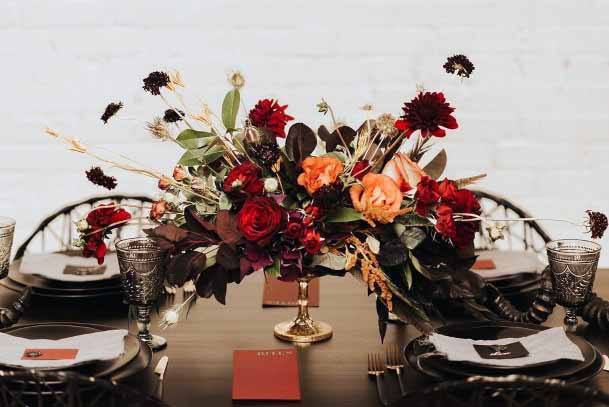 Darkened Roses Gothic Wedding Decor