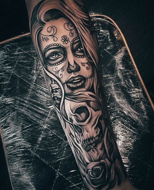 Day Of The Dead Tattoos Feminine Ideas