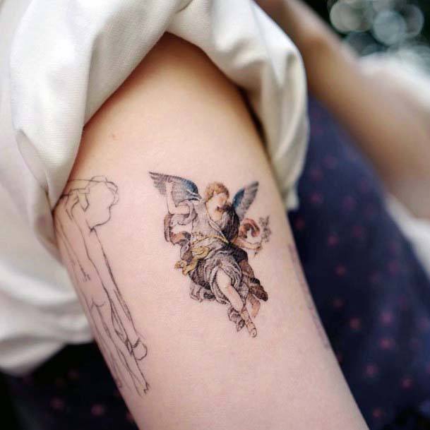 Decadent Angel Tattoo Womens Arms