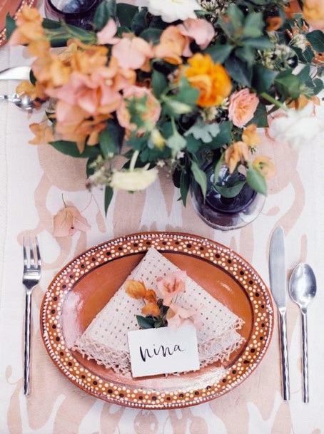 Decorated Plate Mexican Wedding