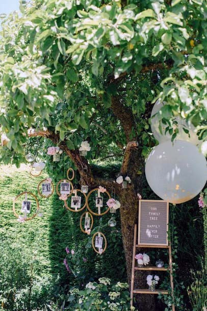 Decorated Trees Wedding Decor