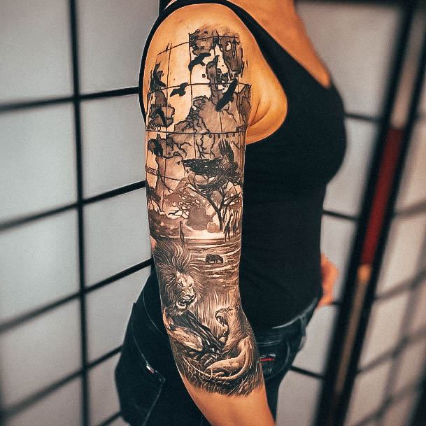 african tattoo sleeve