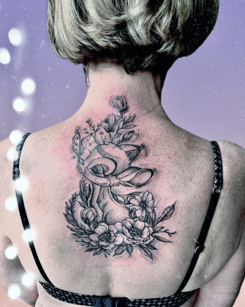 Decorative Bambi Tattoo On Female