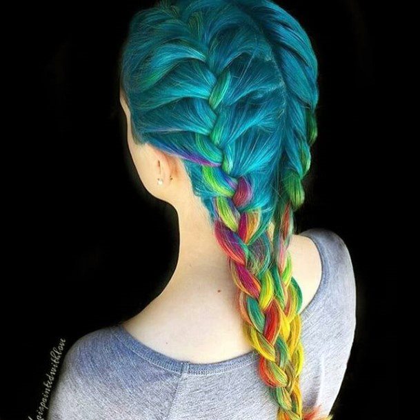 Decorative Bright Hairstyles On Female