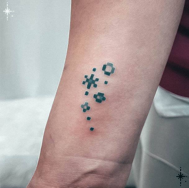 Decorative Bubble Tattoo On Female