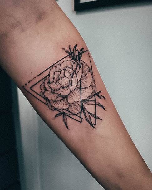 Decorative Carnation Tattoo On Female