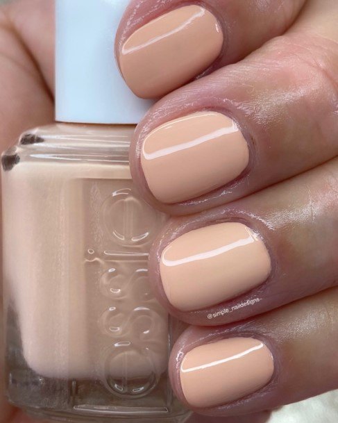 Decorative Cream Nail On Female