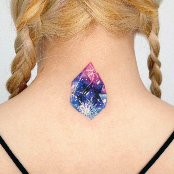 Decorative Creative Tattoo On Female