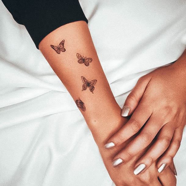 Decorative Cute Simple Tattoo On Female