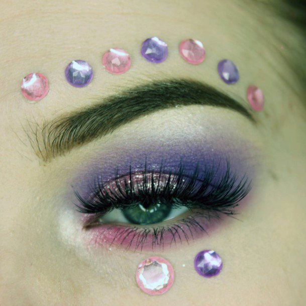 Decorative Eyeshadow Pink And Purple Women