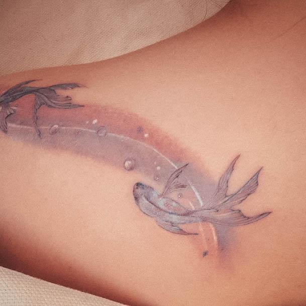 Decorative Fish Tattoo On Female