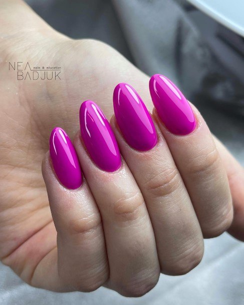 Decorative Fuchsia Nail On Female