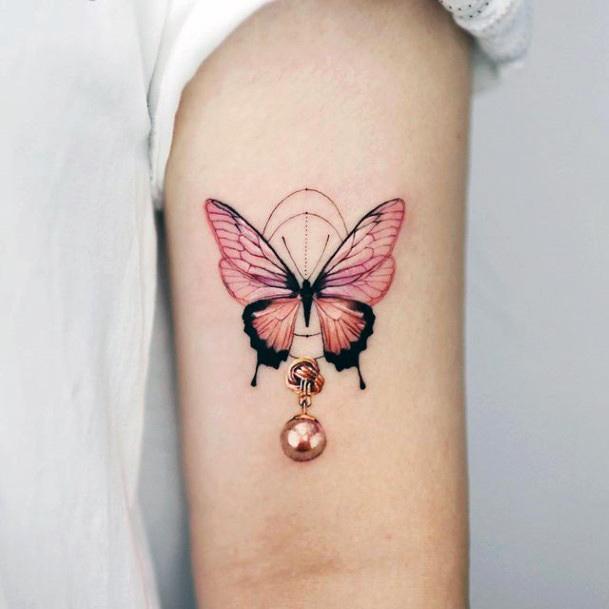 Decorative Gold Tattoo On Female