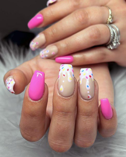 Decorative Ice Cream Nail On Female