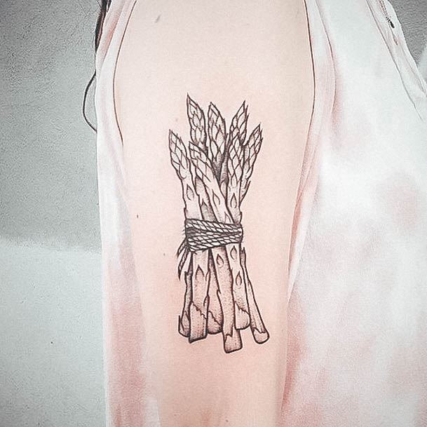 Decorative Looks For Womens Asparagus Tattoo